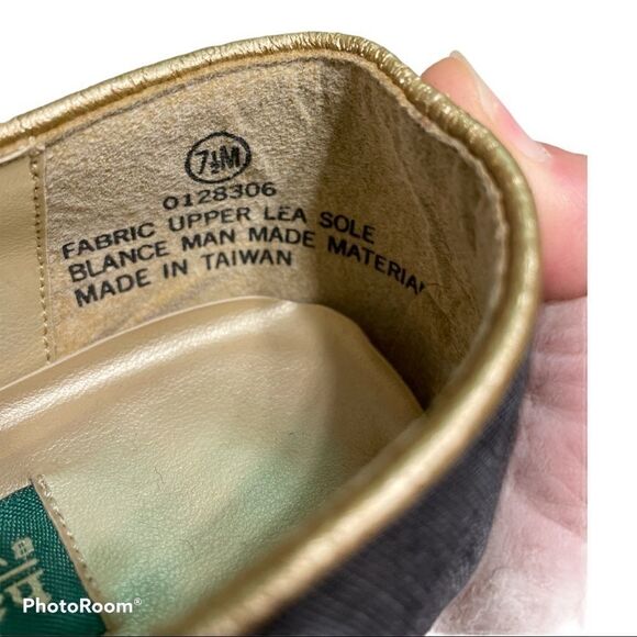 Vintage Harvé Benard black with gold trim Grosgrain Pumps size 7.5 NWOT - Picture 7 of 7